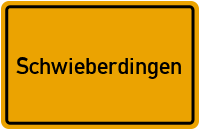 Ortsschild von Gemeinde Schwieberdingen in Baden-Württemberg