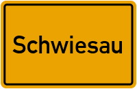 Ortsschild von Gemeinde Schwiesau in Sachsen-Anhalt