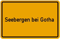 City Sign Seebergen bei Gotha