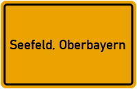City Sign Seefeld, Oberbayern