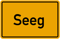Ortsschild von Gemeinde Seeg in Bayern