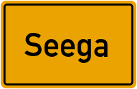 Ortsschild von Gemeinde Seega in Thüringen