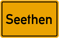 Ortsschild von Gemeinde Seethen in Sachsen-Anhalt