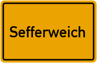 Ortsschild von Gemeinde Sefferweich in Rheinland-Pfalz