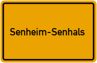 Ortsschild von Gemeinde Senheim-Senhals in Rheinland-Pfalz