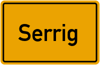 Ortsschild von Gemeinde Serrig in Rheinland-Pfalz
