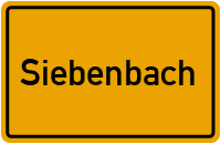 Ortsschild von Gemeinde Siebenbach in Rheinland-Pfalz