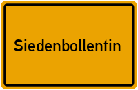 Ortsschild von Siedenbollentin in Mecklenburg-Vorpommern