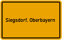 City Sign Siegsdorf, Oberbayern
