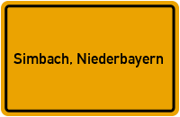 City Sign Simbach, Niederbayern