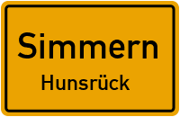 Ortsschild Simmern / Hunsrück