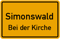 Eichhofweg in SimonswaldBei der Kirche