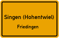Straßenverzeichnis Singen (Hohentwiel) Friedingen