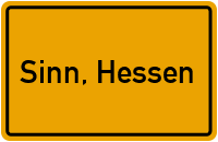 Ortsschild von Gemeinde Sinn, Hessen in Hessen