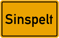Ortsschild von Gemeinde Sinspelt in Rheinland-Pfalz
