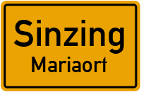 Straßenverzeichnis Sinzing Mariaort