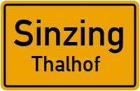 Straßenverzeichnis Sinzing Thalhof