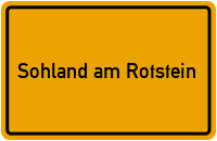 Ortsschild von Gemeinde Sohland am Rotstein in Sachsen