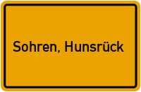 Ortsschild von Gemeinde Sohren, Hunsrück in Rheinland-Pfalz
