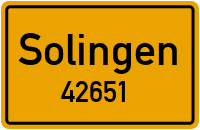 Straßen in 42651 Solingen
