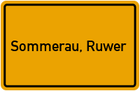 Ortsschild von Gemeinde Sommerau, Ruwer in Rheinland-Pfalz