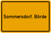 City Sign Sommersdorf, Börde