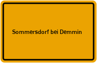City Sign Sommersdorf bei Demmin
