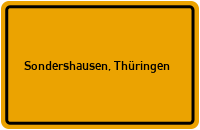 Ortsschild von Stadt Sondershausen, Thüringen in Thüringen