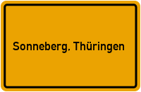 City Sign Sonneberg, Thüringen