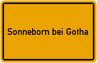 Ortsschild Sonneborn bei Gotha