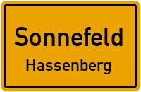 Siedlungsstraße in SonnefeldHassenberg