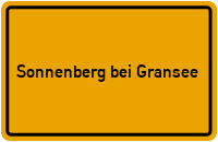 City Sign Sonnenberg bei Gransee