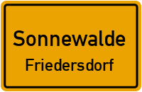Straßenverzeichnis Sonnewalde Friedersdorf