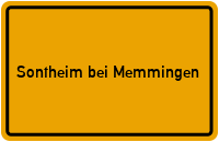 City Sign Sontheim bei Memmingen