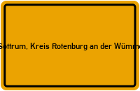 Ortsschild von Gemeinde Sottrum, Kreis Rotenburg an der Wümme in Niedersachsen