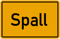 Ortsschild von Gemeinde Spall in Rheinland-Pfalz