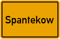 Ortsschild von Spantekow in Mecklenburg-Vorpommern