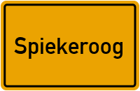 Ortsschild von Gemeinde Spiekeroog in Niedersachsen