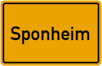 Ortsschild von Gemeinde Sponheim in Rheinland-Pfalz