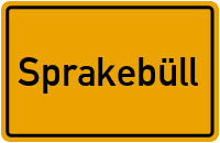 Ortsschild von Gemeinde Sprakebüll in Schleswig-Holstein