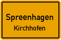 Straßenverzeichnis Spreenhagen Kirchhofen