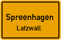 Straßenverzeichnis Spreenhagen Latzwall