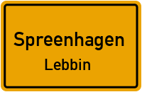 Straßenverzeichnis Spreenhagen Lebbin