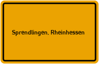 City Sign Sprendlingen, Rheinhessen