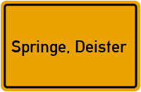 Ortsschild von Stadt Springe, Deister in Niedersachsen