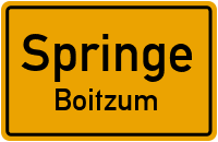 Straßen in Springe Boitzum
