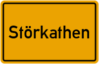 Ortsschild von Gemeinde Störkathen in Schleswig-Holstein