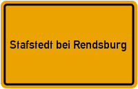 City Sign Stafstedt bei Rendsburg