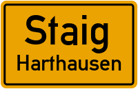 Straßen in Staig Harthausen