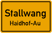 Straßen in Stallwang Haidhof-Au